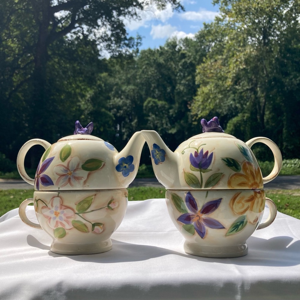 Floral Vintage Style Tea For One Set